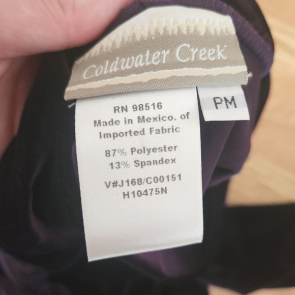 EUC Vintage Coldwater Creek Purple Velvet Dress, Size Petite Medium *HOST PICK* - Picture 9 of 11
